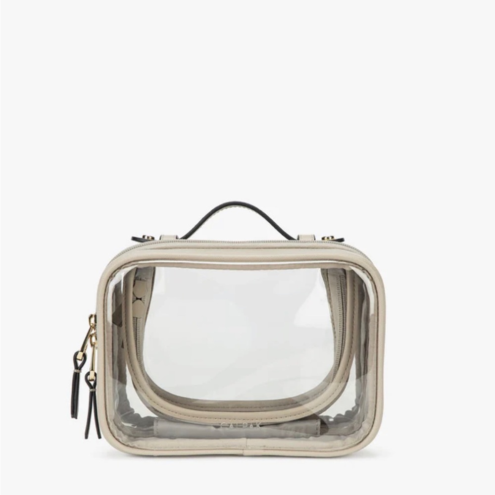 CALPAK Mini Clear Cosmetics Case Stone